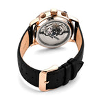 William Hunt Limited Edition Mosaic Automatic Movement 5ATM Water Resistant Enamel Skeleton Dial & Rose Gold Plated UNISEX Watch with Black Genuine Leather Strap_8662144_5