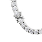 D'Joy - GRA Certified Moissanite Tennis Bracelet (Size - 7.5) in Rhodium Overlay Sterling Silver 23.50 Ct, Silver Wt. 13.00 Gms_8662148_3
