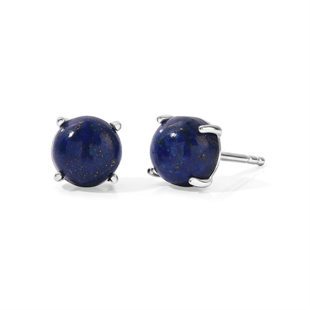Lapis Lazuli Earring with Push Back in Platinum Overlay Sterling Silver 3.50 Ct. 8662196 1