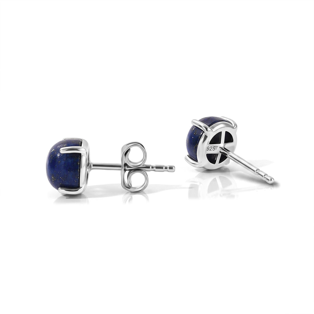 Lapis Lazuli Earring with Push Back in Platinum Overlay Sterling Silver 3.50 Ct._8662196_3