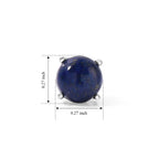 Lapis Lazuli Earring with Push Back in Platinum Overlay Sterling Silver 3.50 Ct._8662196_4