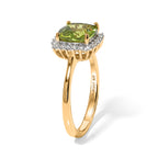 D'Joy Natural Premium Hebei Peridot  & Lab Grown Diamond Ring in 18K Vermeil Yellow Gold Plated Sterling Silver 2.59 Ct._8662564_3