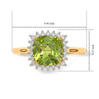 D'Joy Natural Premium Hebei Peridot  & Lab Grown Diamond Ring in 18K Vermeil Yellow Gold Plated Sterling Silver 2.59 Ct._8662564_5