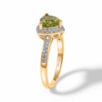 D'Joy Natural Hebei Peridot & White Zircon Ring in Yellow Gold Plated Sterling Silver 1.67 Ct._8662573_3