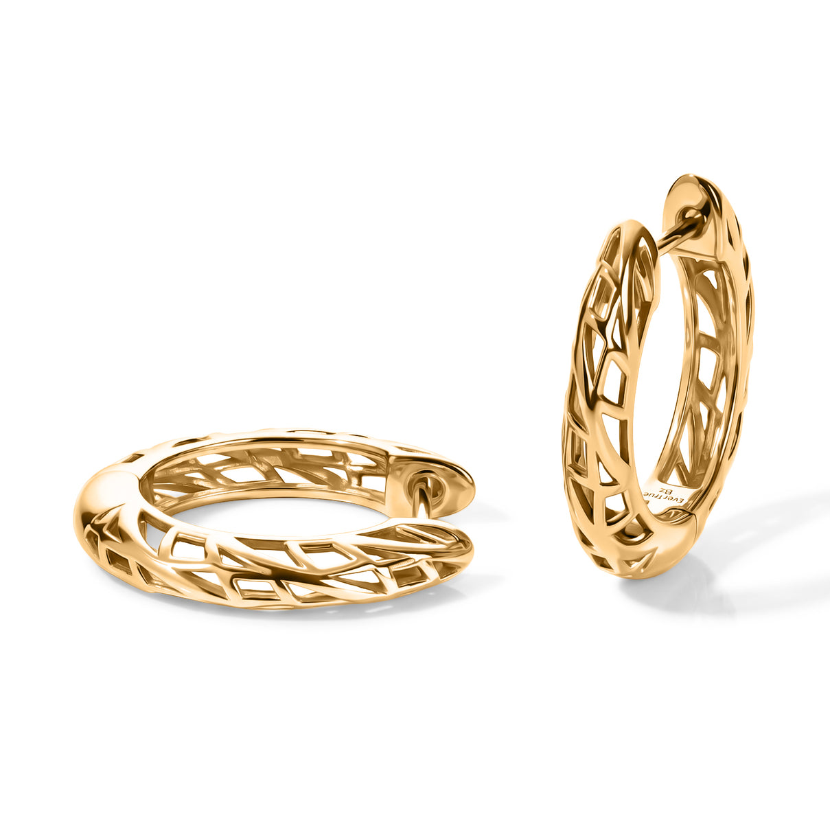 EverTrue Bronzella Collection - Huggie Earring with Clasp Back in Yellow Gold Tone 8662596 0