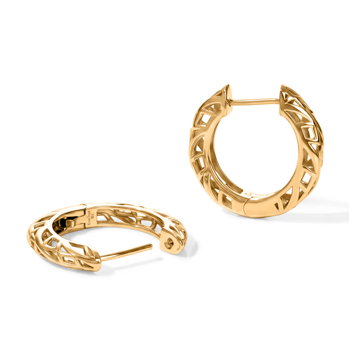 EverTrue Bronzella Collection - Huggie Earring with Clasp Back in Yellow Gold Tone 8662596 3