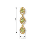 D'Joy - Peridot Dangling Earring with Push Back in Yellow Gold Plated Sterling Silver 1.20 Ct._8662606_4