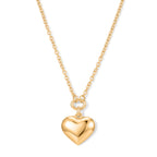 EverTrue Bronzella Collection - Heart Drop Necklace (Size - 20) in Yellow Gold Tone_8662614