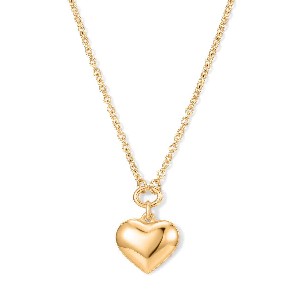 EverTrue Bronzella Collection - Heart Drop Necklace (Size - 20) in Yellow Gold Tone V32514707 0