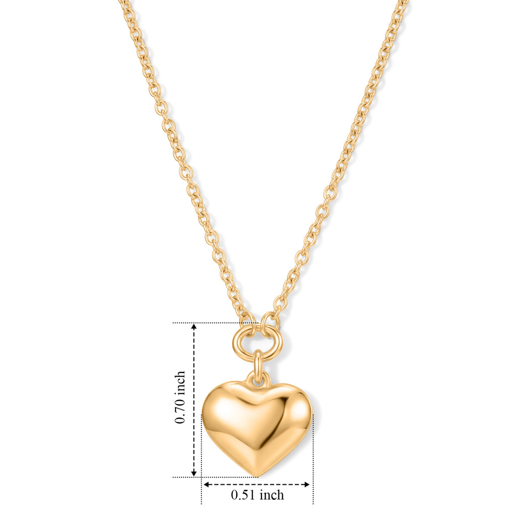 EverTrue Bronzella Collection - Heart Drop Necklace (Size - 20) in Yellow Gold Tone_8662614_4