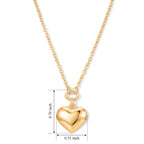 EverTrue Bronzella Collection - Heart Drop Necklace (Size - 20) in Yellow Gold Tone_8662614_4