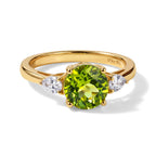 D'Joy - Peridot & White Zircon Ring in Yellow Gold Plated Sterling Silver 2.47 Ct._8662634
