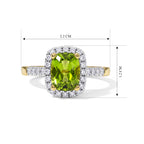 D'Joy - Peridot & White Zircon Ring in Yellow Gold Plated Sterling Silver 1.90 Ct._8662643_5