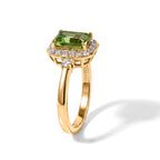 D'Joy - Peridot & White Zircon Ring in Yellow Gold Plated Sterling Silver 2.10 Ct._8662852_3