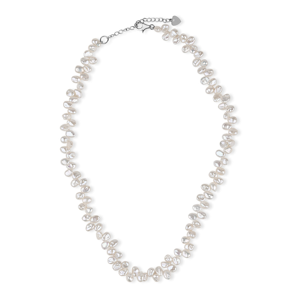 LA Closeout Deal Keshi Pearl Necklace (Size - 16 + 2Ext) with Sterling Silver Lobster Clasp_8662954
