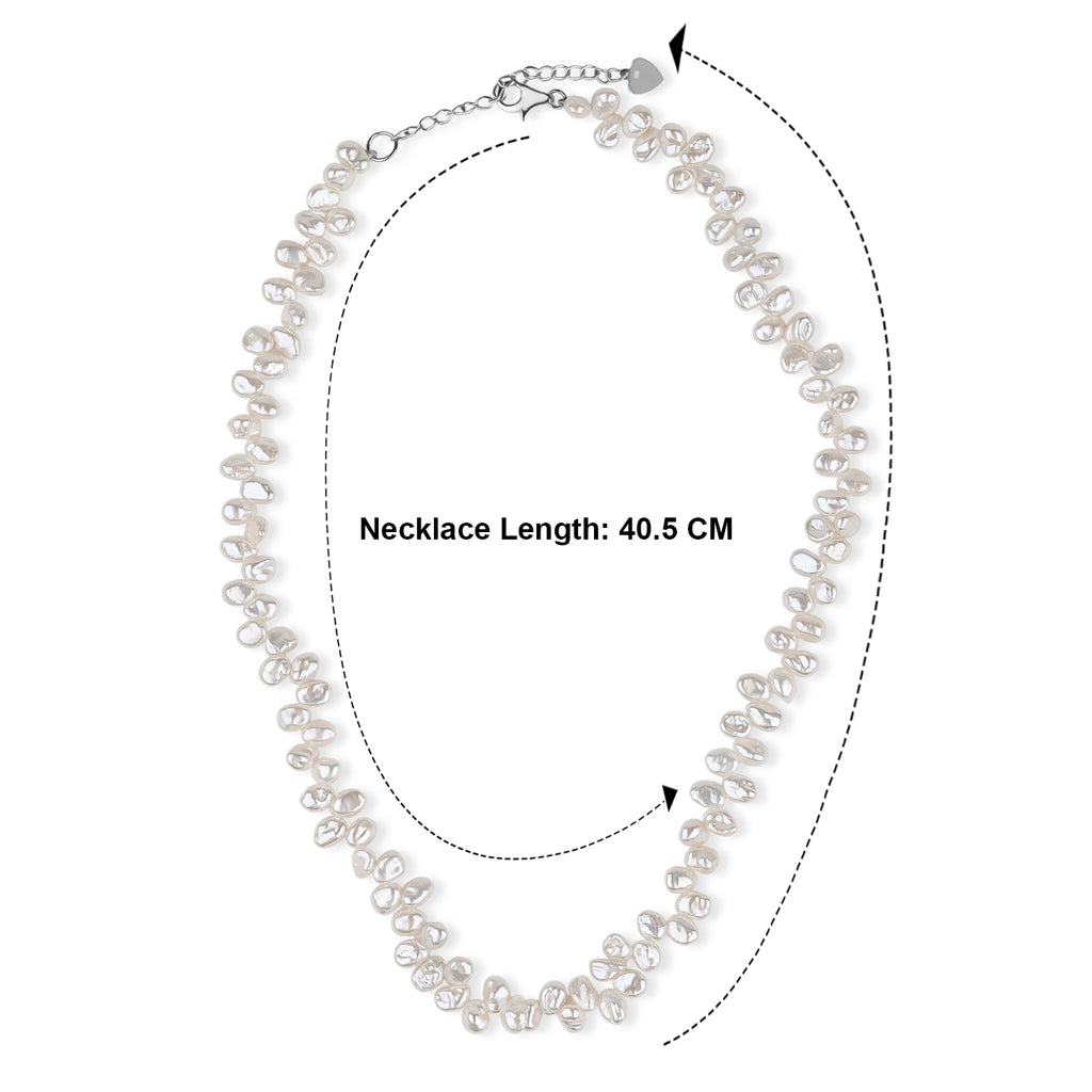 LA Closeout Deal Keshi Pearl Necklace (Size - 16 + 2Ext) with Sterling Silver Lobster Clasp_8662954_5