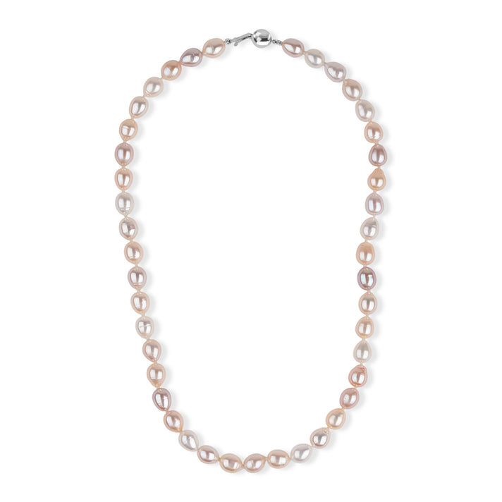 LA Closeout Deals Peach Fresh Water Pearl &amp; White Fresh Water Pearl Necklace (Size - 18) with Sterling Silver Ball Clasp 8662956 1
