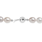 LA Closeout Deals Peach Fresh Water Pearl & White Fresh Water Pearl Necklace (Size - 18) with Sterling Silver Ball Clasp_8662956_4