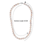 LA Closeout Deals Peach Fresh Water Pearl & White Fresh Water Pearl Necklace (Size - 18) with Sterling Silver Ball Clasp_8662956_5
