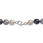 LA Closeout Deals  Peacock,Silver & White Fresh Water Pearl Necklace (Size - 18) with Sterling Silver Lobster Clasp 185.00 Ct._8662967_4