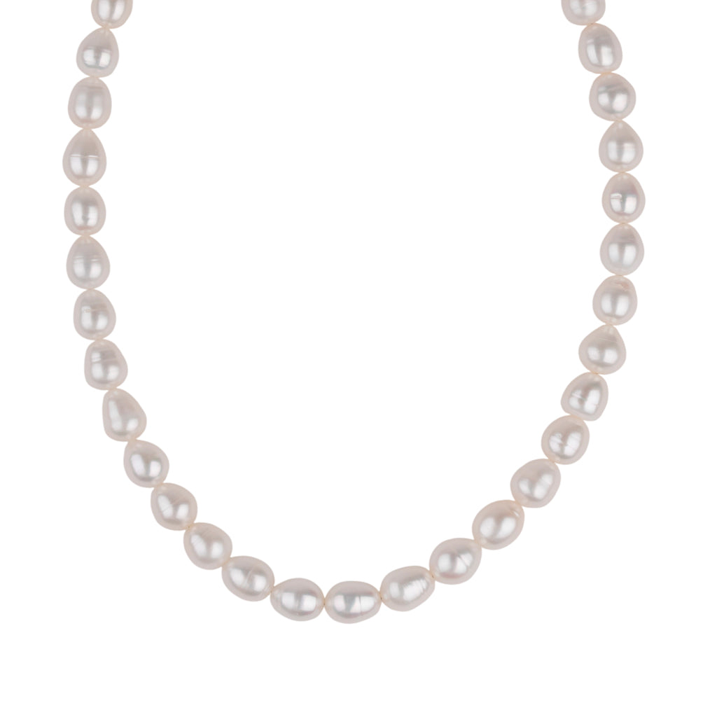 Las Vegas Closeout Deals Fresh Water Pearl 12x9MM Sterling Silver Necklace (Size - 18) with Lobster Clasp 230.00 Ct_8662979