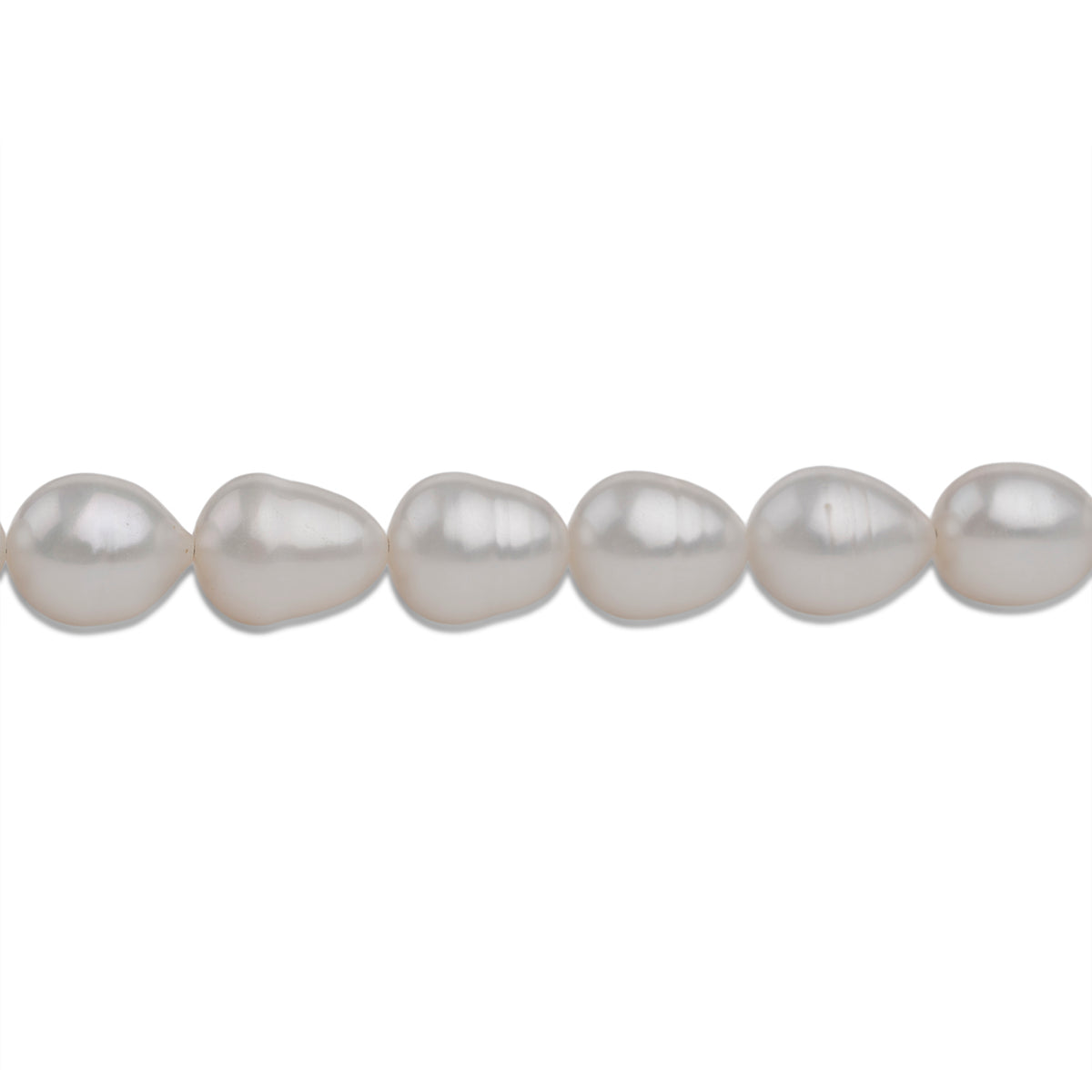 Freshwater Pearl Beaded Necklace with Spring Ring Clasp in Sterling Silver V32564714 1