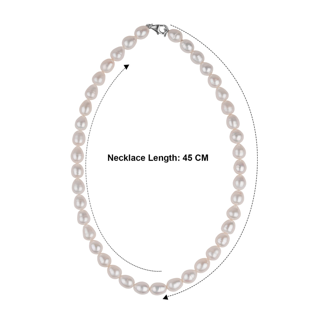 Las Vegas Closeout Deals Fresh Water Pearl 12x9MM Sterling Silver Necklace (Size - 18) with Lobster Clasp 230.00 Ct_8662979_5