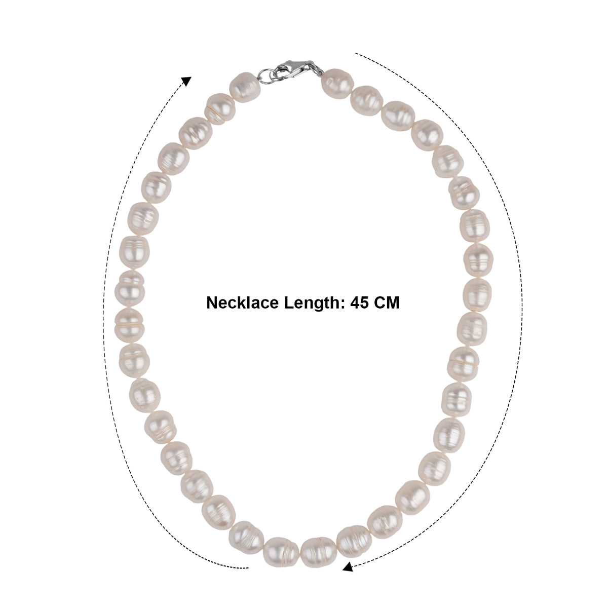 White Freshwater Pearl Necklace (Size - 18) With Sterling Silver Lobster Clasp V32520438 3