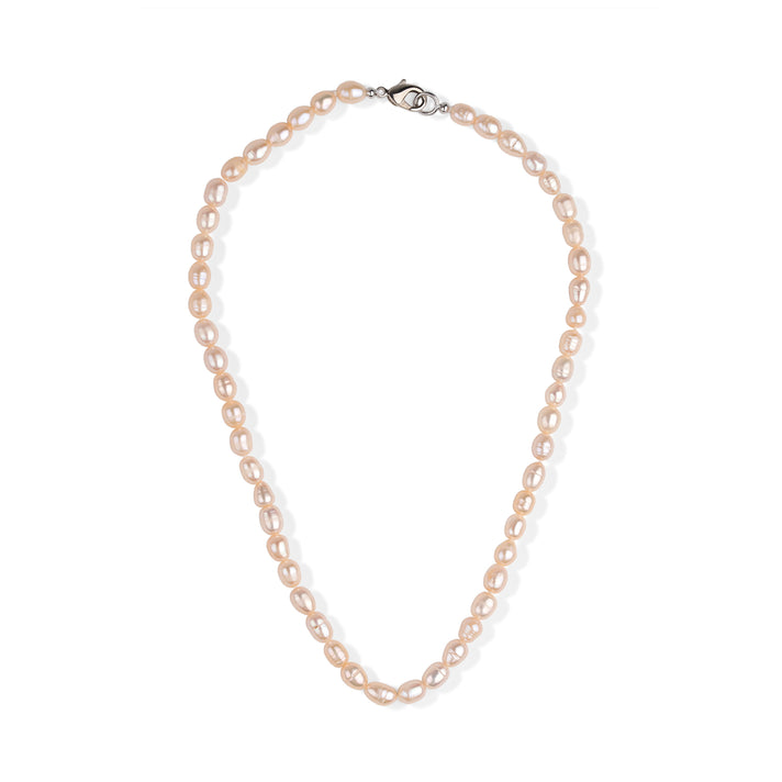 Peach Freshwater Pearl Necklace (Size - 16) With Lobster Clasp 75.00 Ct. 8662983 1