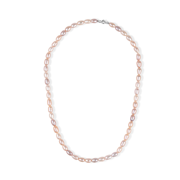 Multicoloured Freshwater Pearl Beaded Necklace with Spring Ring Clasp in Sterling Silver 8663019 1