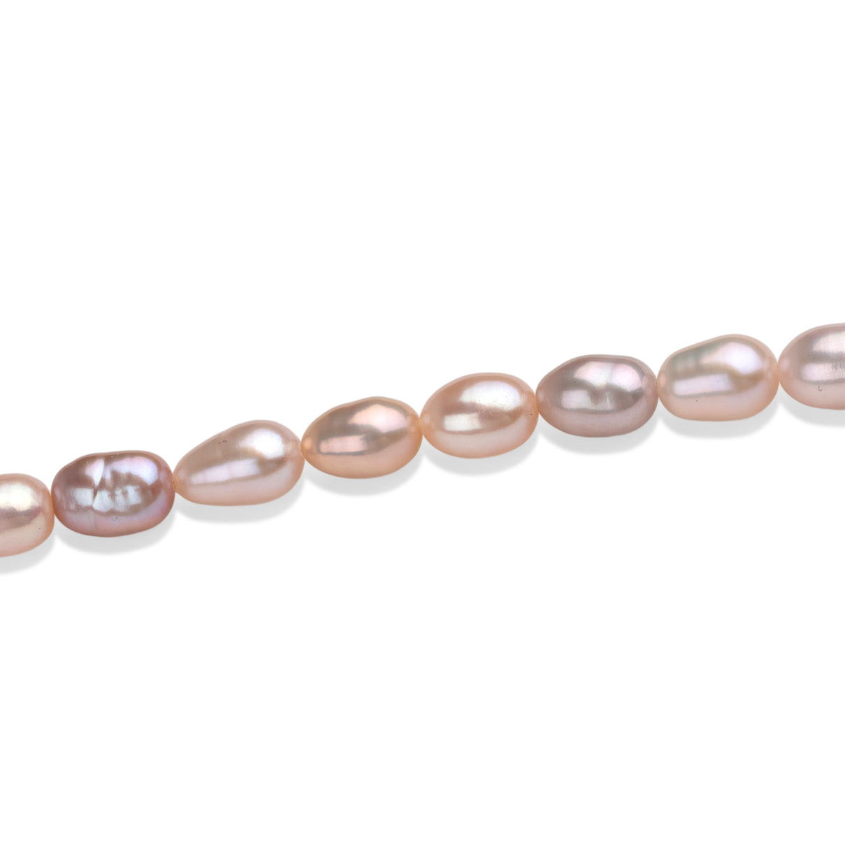 Multicoloured Freshwater Pearl Beaded Necklace with Spring Ring Clasp in Sterling Silver V32514279 1