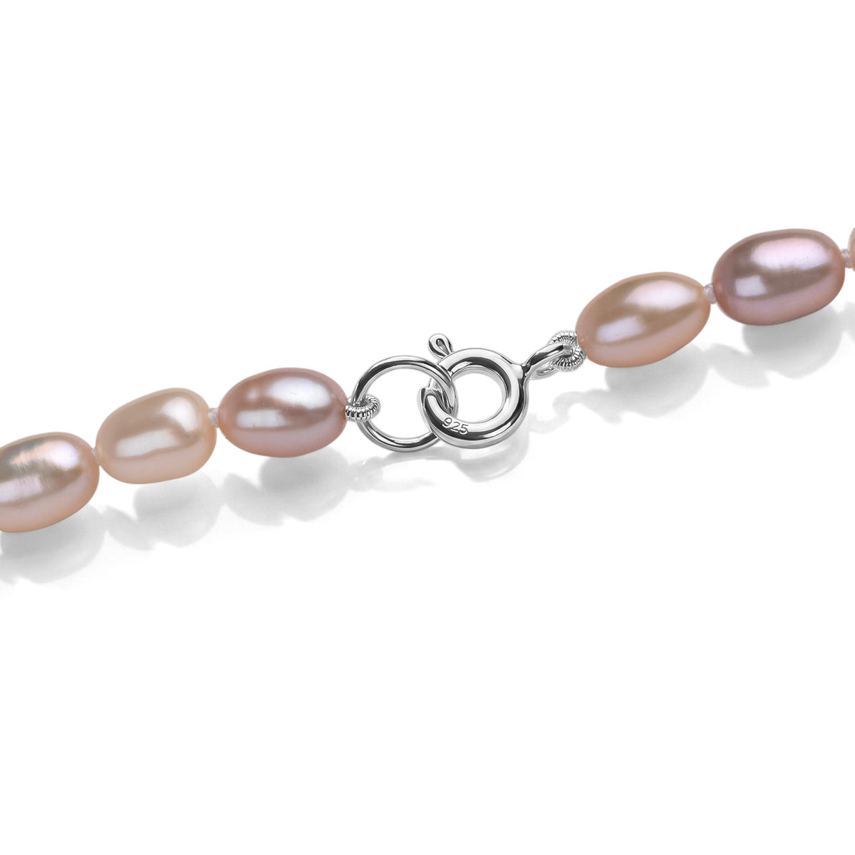 Multicoloured Freshwater Pearl Beaded Necklace with Spring Ring Clasp in Sterling Silver V32514279 2