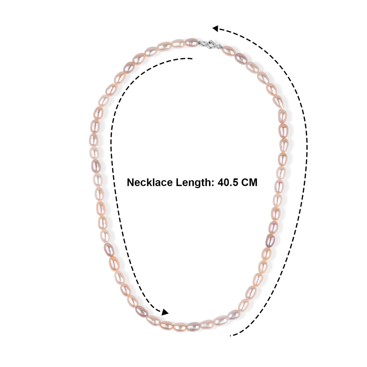 Multicoloured Freshwater Pearl Beaded Necklace with Spring Ring Clasp in Sterling Silver V32514279 3