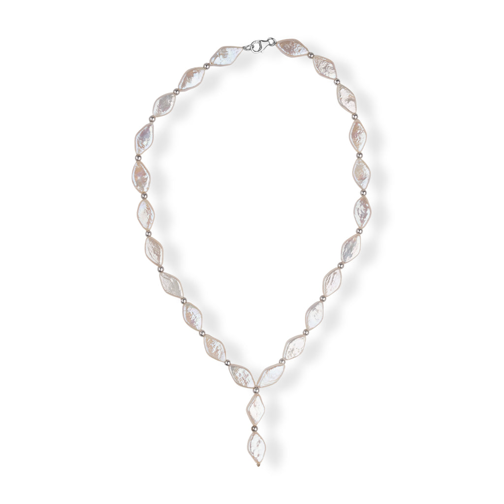 LA Closeout Deals White Fresh Water Pearl Necklace (Size - 16) With Sterling Silver Lobster Clasp._8663022