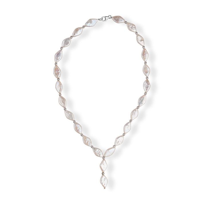 LA Closeout Deals White Fresh Water Pearl Necklace (Size - 16) With Sterling Silver Lobster Clasp. 8663022 1