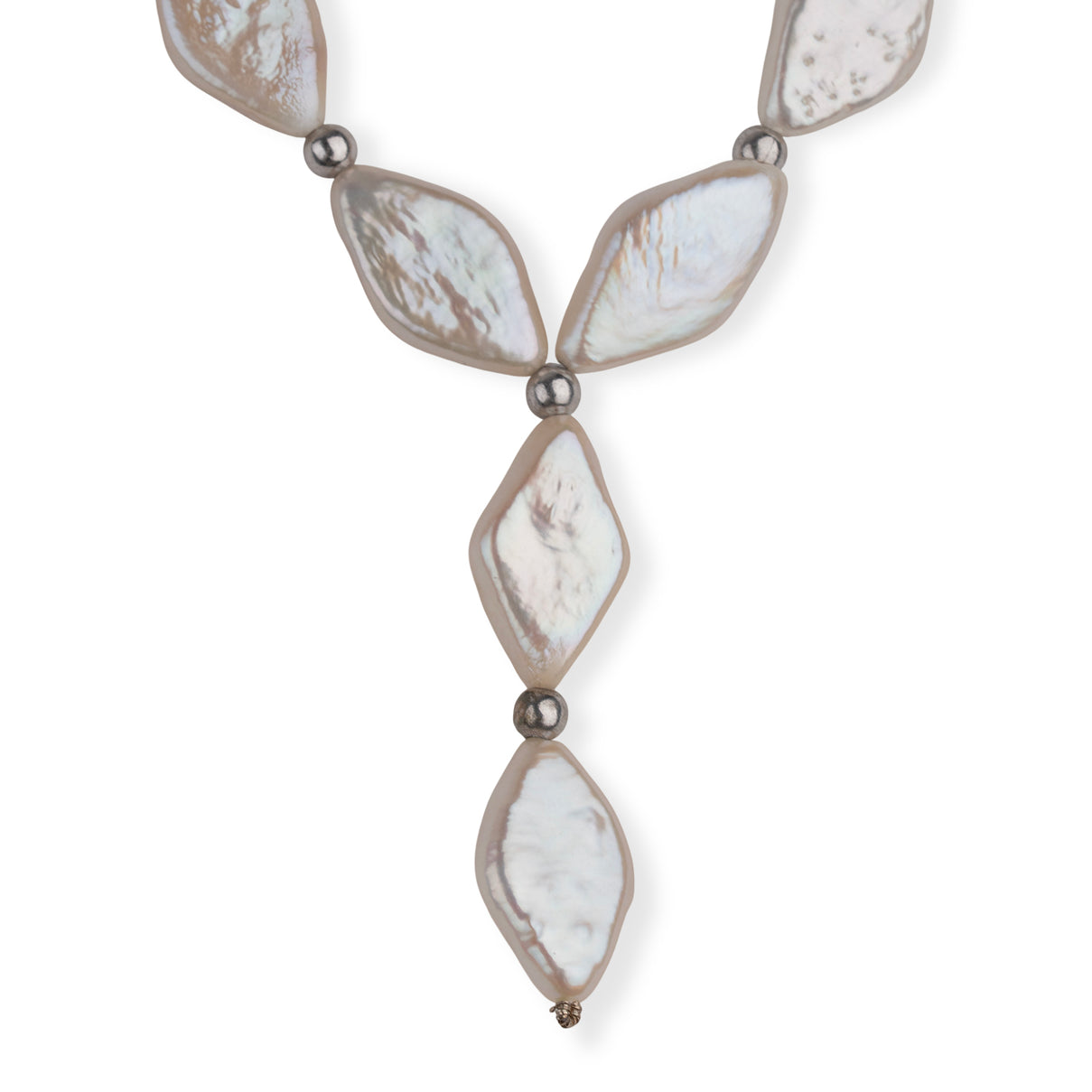 LA Closeout Deals White Fresh Water Pearl Necklace (Size - 16) With Sterling Silver Lobster Clasp. V32516054 1