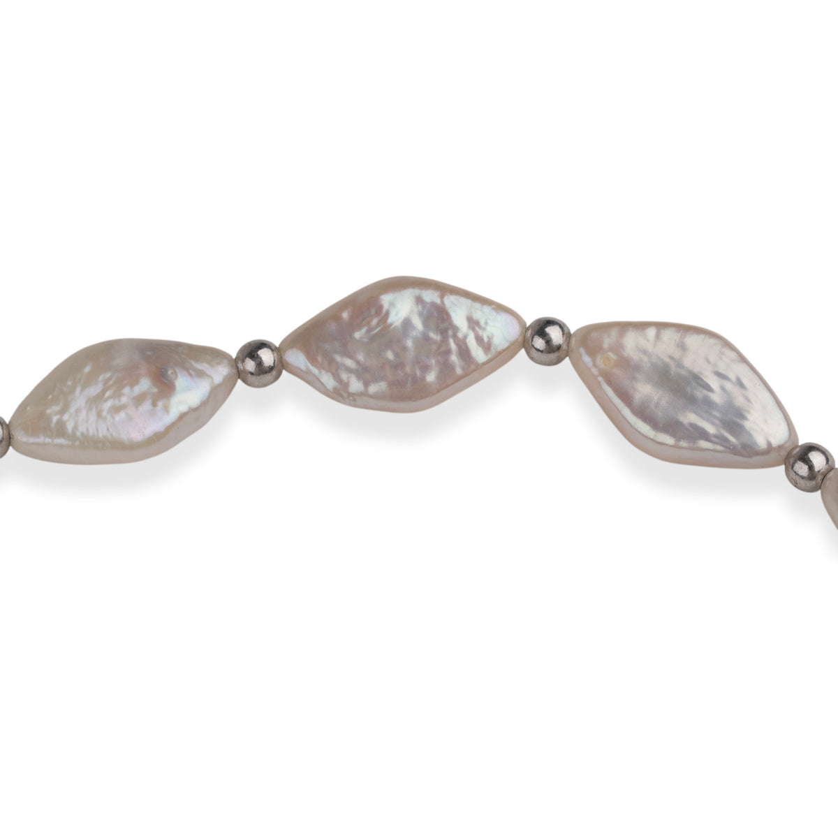 LA Closeout Deals White Fresh Water Pearl Necklace (Size - 16) With Sterling Silver Lobster Clasp. V32516054 2