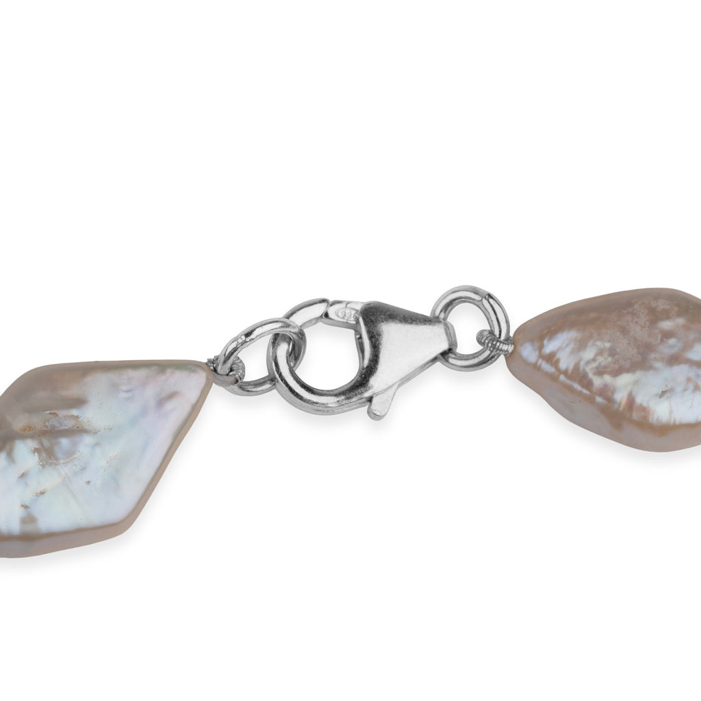 LA Closeout Deals White Fresh Water Pearl Necklace (Size - 16) With Sterling Silver Lobster Clasp._8663022_5