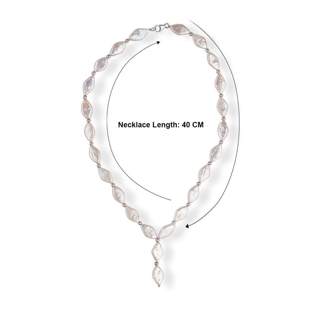 LA Closeout Deals White Fresh Water Pearl Necklace (Size - 16) With Sterling Silver Lobster Clasp._8663022_6