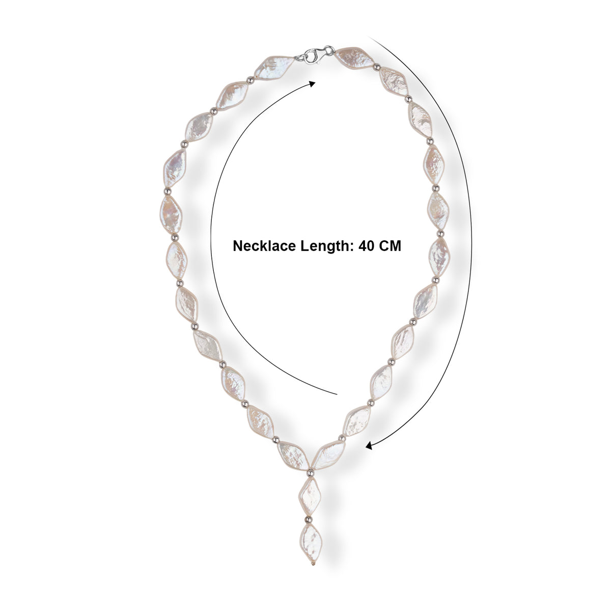 LA Closeout Deals White Fresh Water Pearl Necklace (Size - 16) With Sterling Silver Lobster Clasp. V32516054 4