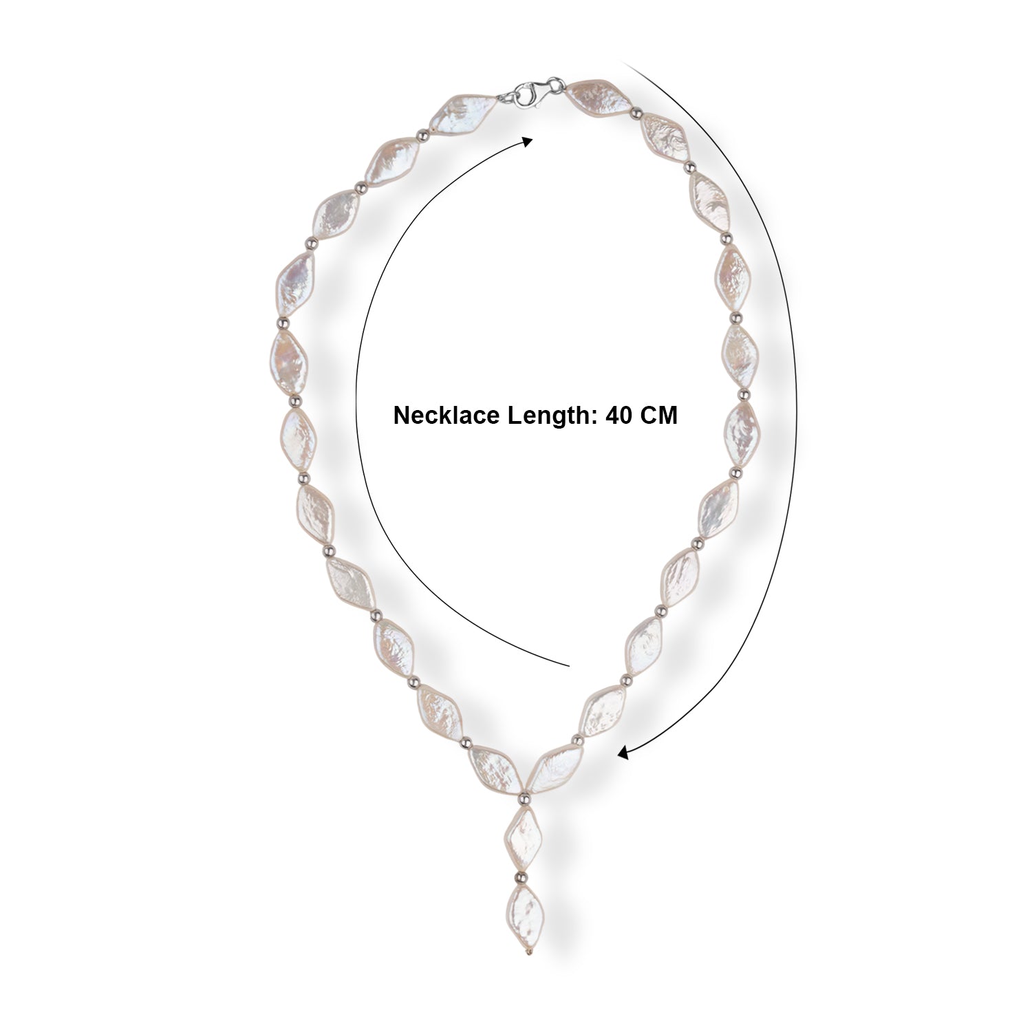 LA Closeout Deals White Fresh Water Pearl Necklace (Size - 16) With Sterling Silver Lobster Clasp. V32516054 4