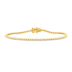 14K Yellow Gold Champagne Diamond (SI) Tennis Bracelet (Size - 7.25) 1.00 Ct, Gold Wt. 5.60 Gms_8663248