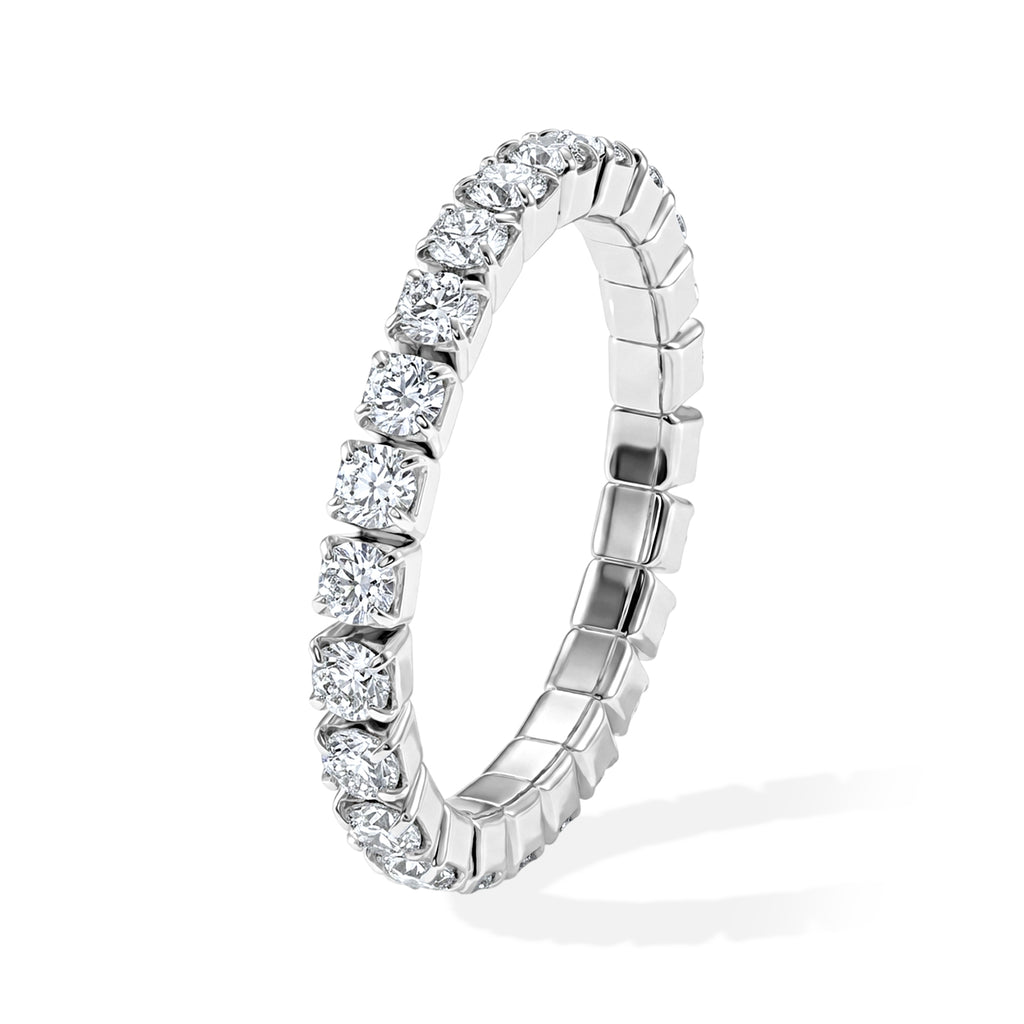 D'Joy - Moissanite Full-Eternity Band Ring in Rhodium Overlay Sterling Silver 1.40 Ct._8663809_2