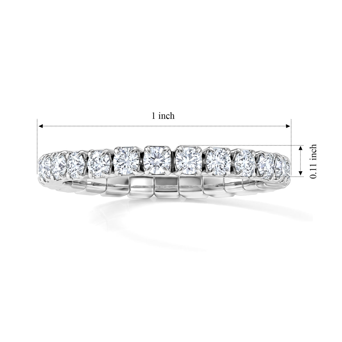 D'Joy - Moissanite Full-Eternity Band Ring in Rhodium Overlay Sterling Silver 1.40 Ct. 8663809 4
