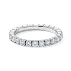 D'Joy - Moissanite Full-Eternity Flexible Band Ring in Rhodium Overlay Sterling Silver 1.40 Ct._8663812