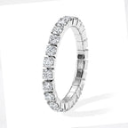 D'Joy - Moissanite Full-Eternity Flexible Band Ring in Rhodium Overlay Sterling Silver 1.40 Ct._8663812_3
