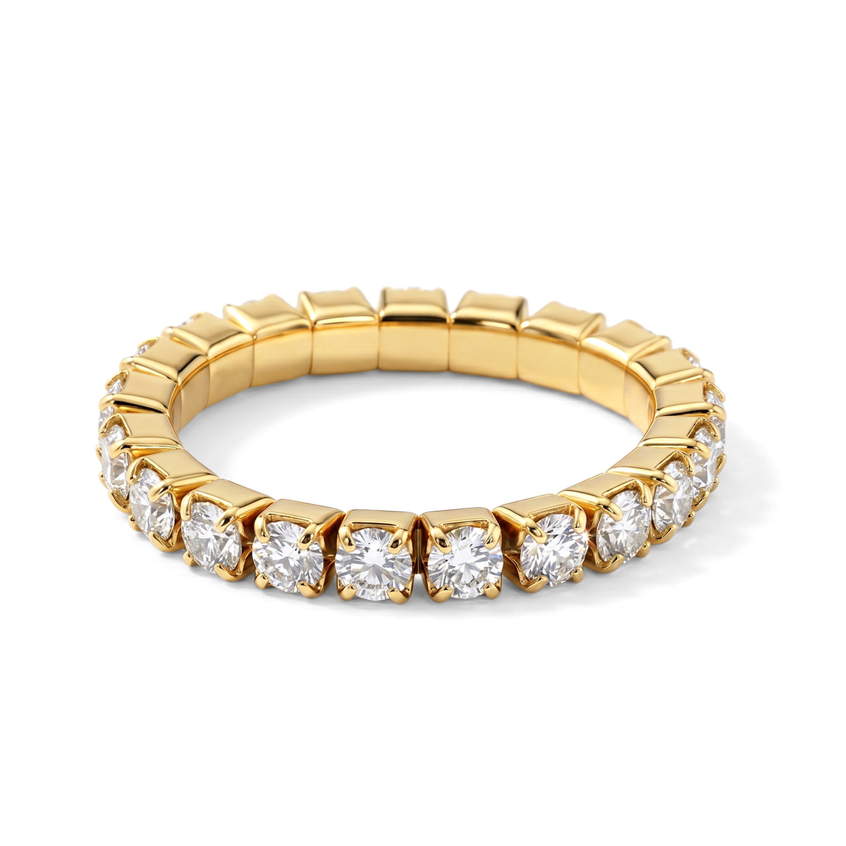D'Joy - Moissanite Full-Eternity Band Ring in Yellow Gold Plated Sterling Silver 1.40 Ct. 8663827 0