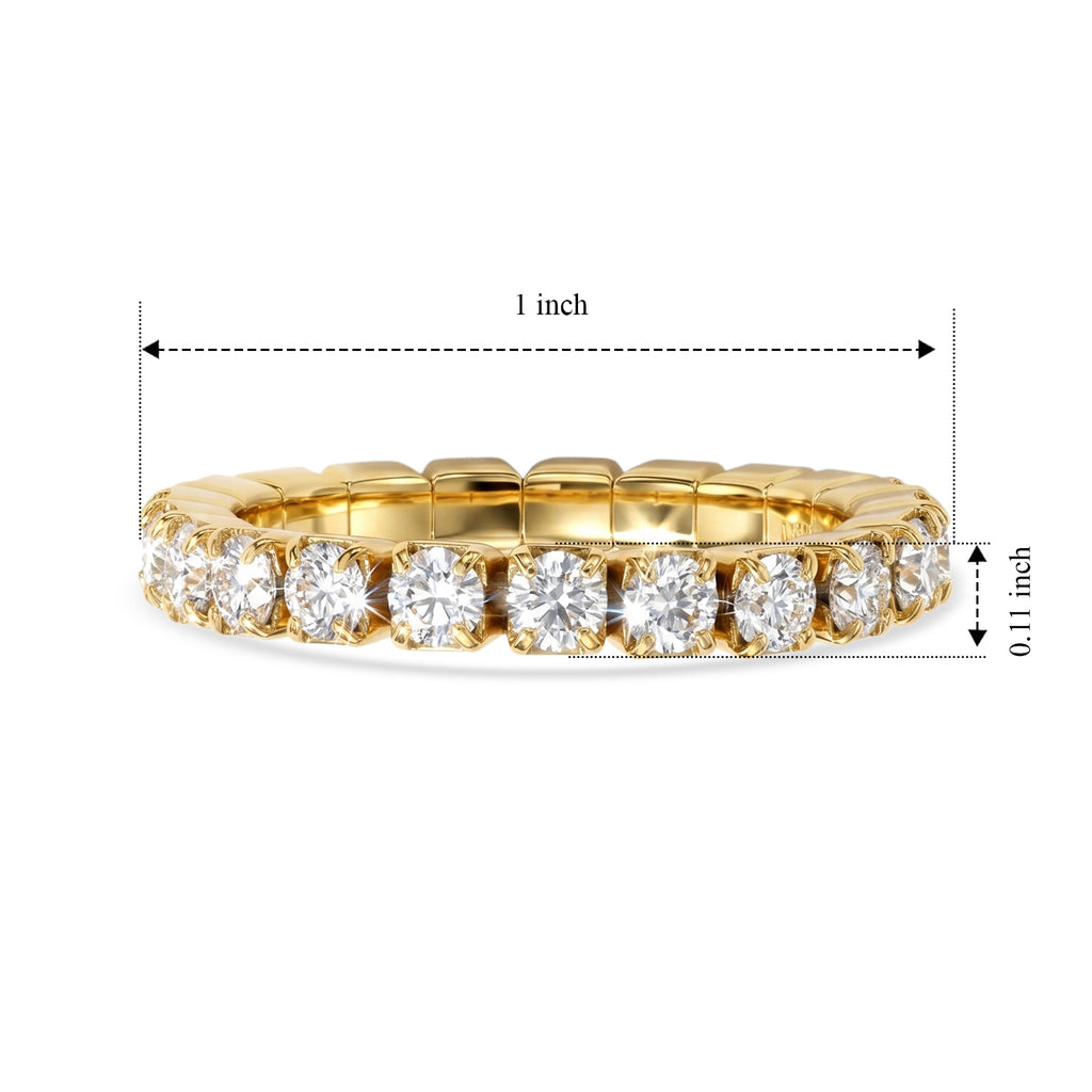 D'Joy - Moissanite Full-Eternity Band Ring in Yellow Gold Plated Sterling Silver 1.40 Ct._8663827_4