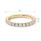 D'Joy - Moissanite Full-Eternity Flexible Band Ring in Yellow Gold Plated Sterling Silver 1.40 Ct._8663827_6