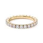 D'Joy - Moissanite Full-Eternity Flexible Band Ring in Yellow Gold Plated Sterling Silver 1.40 Ct._8663828